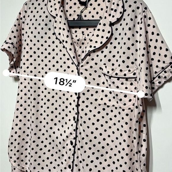 Kate Spade New York 3/4 Sleeve Charm Cropped  Polka Dot PJ Set XL - Picture 7 of 14